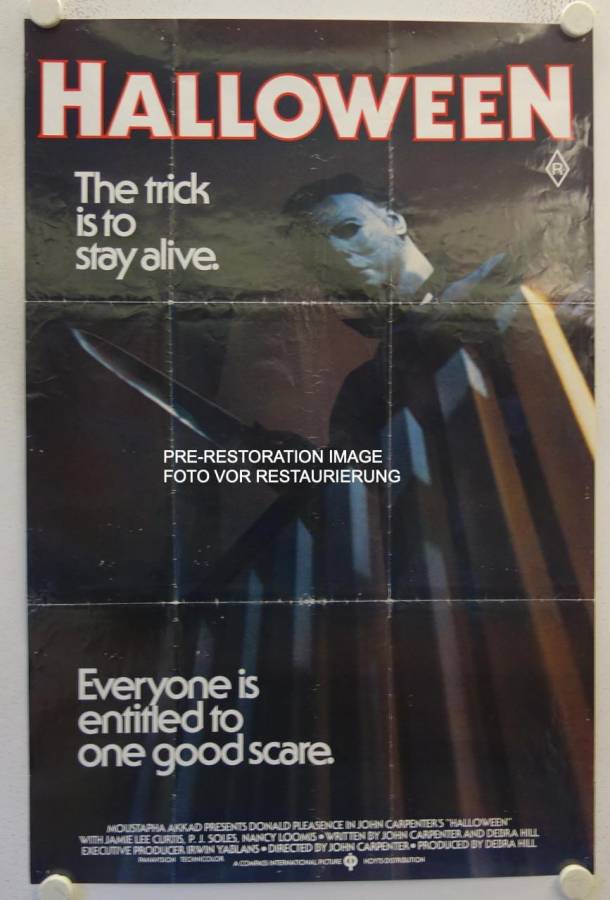 Halloween original release australian Onesheet movie poster